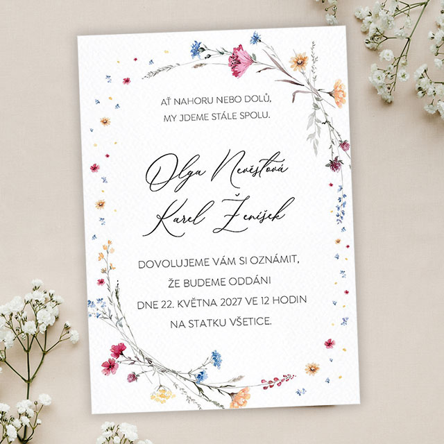 Wedding invitation meadow